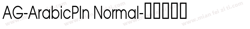 AG-ArabicPln Normal字体转换